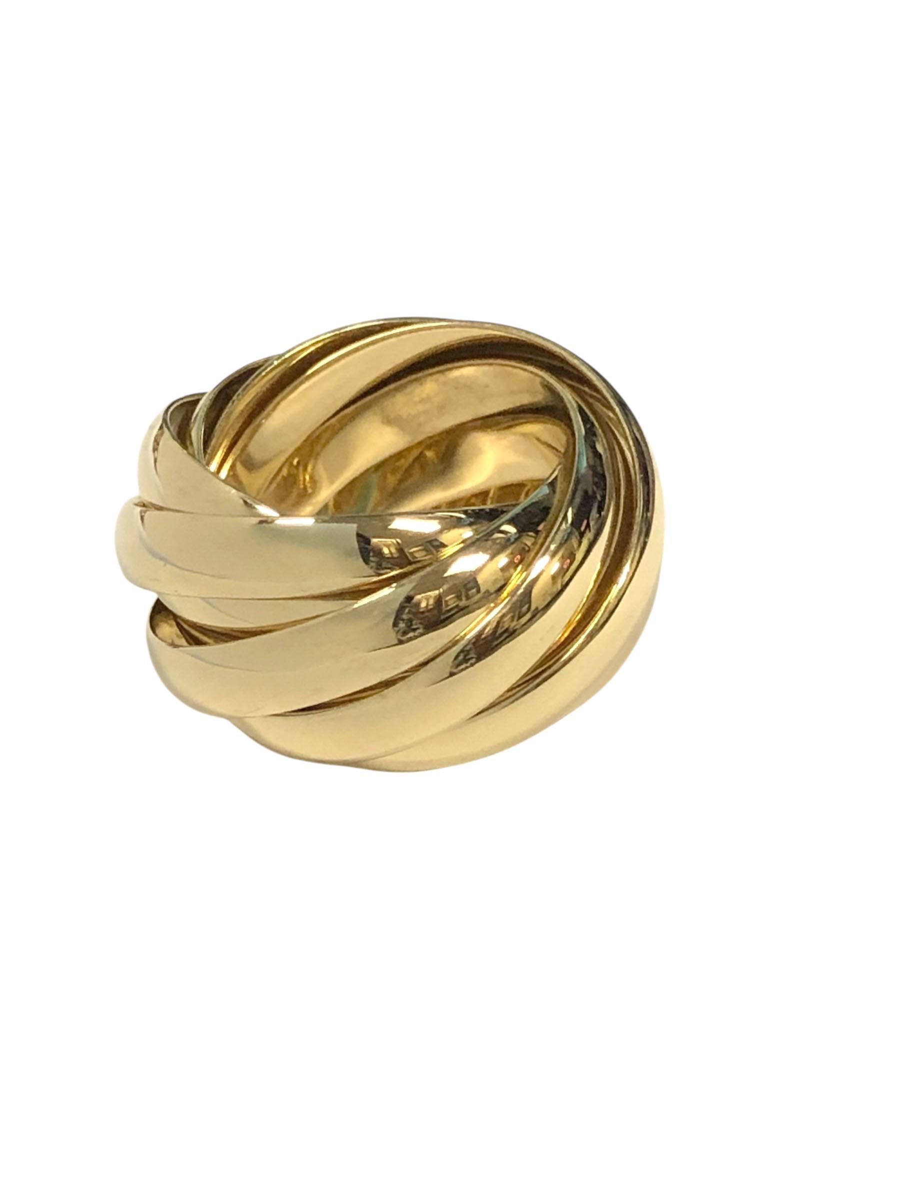 Tiffany & Company Paloma Picasso in oro giallo a 9 fasce Rolle In condizioni ottime in vendita a Chicago, IL