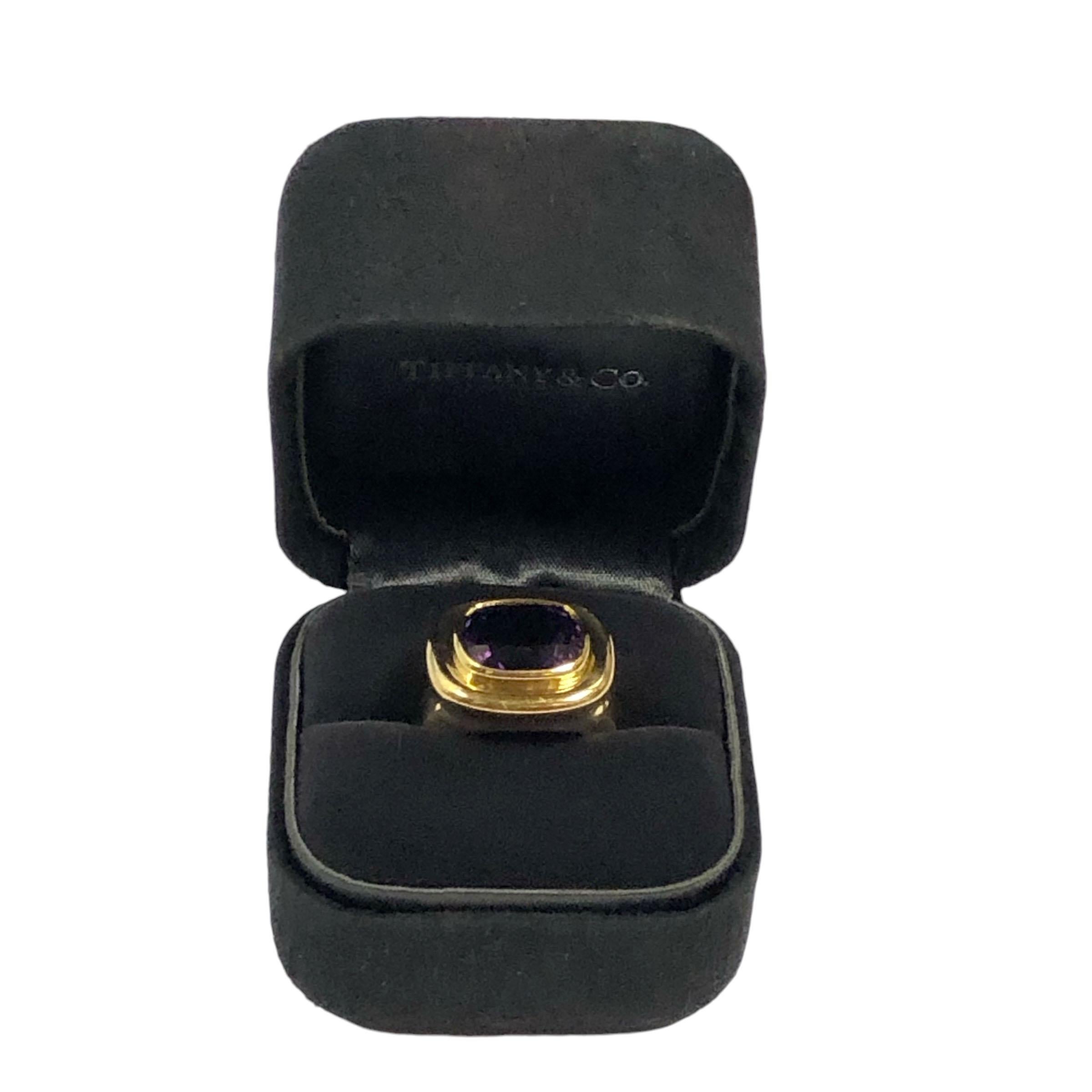 Tiffany & Company Paloma Picasso Yellow Gold and Amethyst Ring For Sale 1