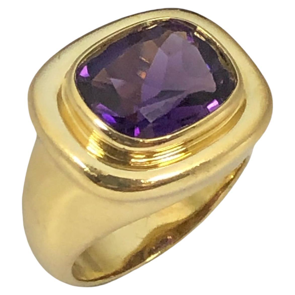 Tiffany & Company Paloma Picasso Yellow Gold and Amethyst Ring