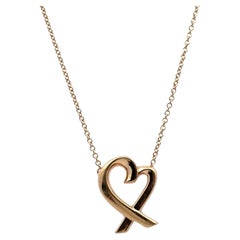 Tiffany & Company Paloma Piccaso Collier pendentif cœur en or rose 18 carats