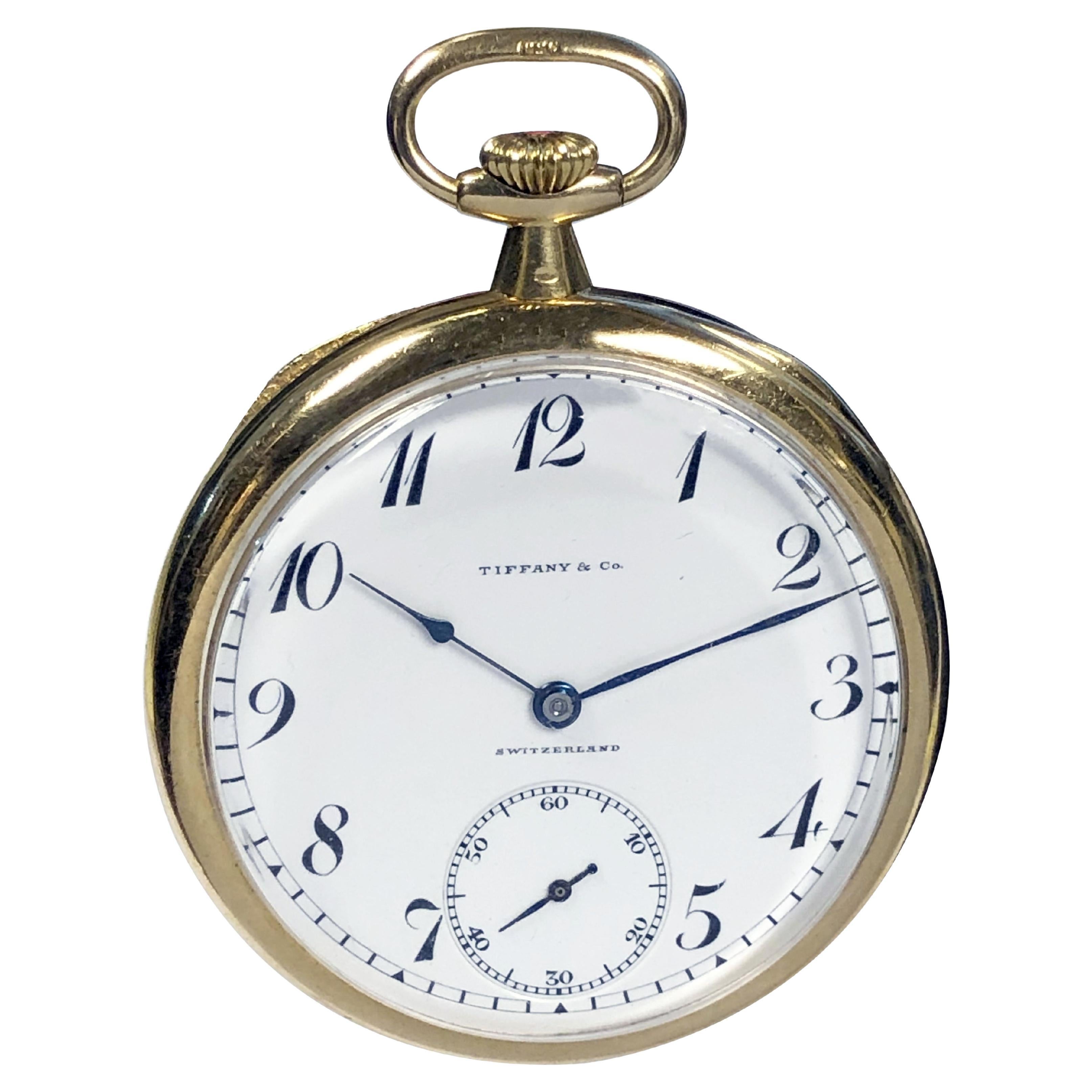Tiffany & Company Patek Philippe Antique Yellow Gold Pocket Watch For Sale