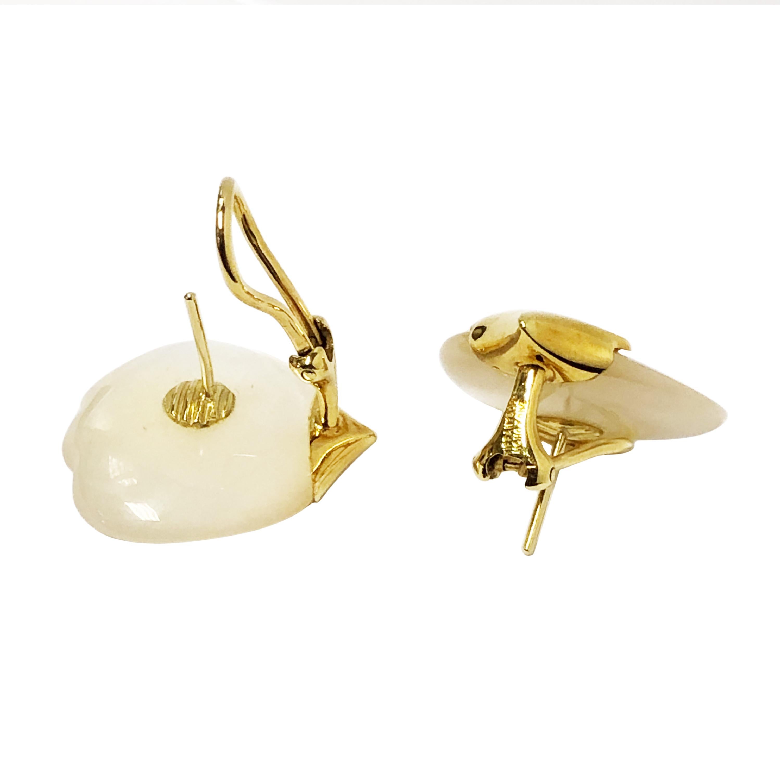Tiffany & Co. Blütenblatt-, Gold- und Perlmutt-Ohrringe Damen
