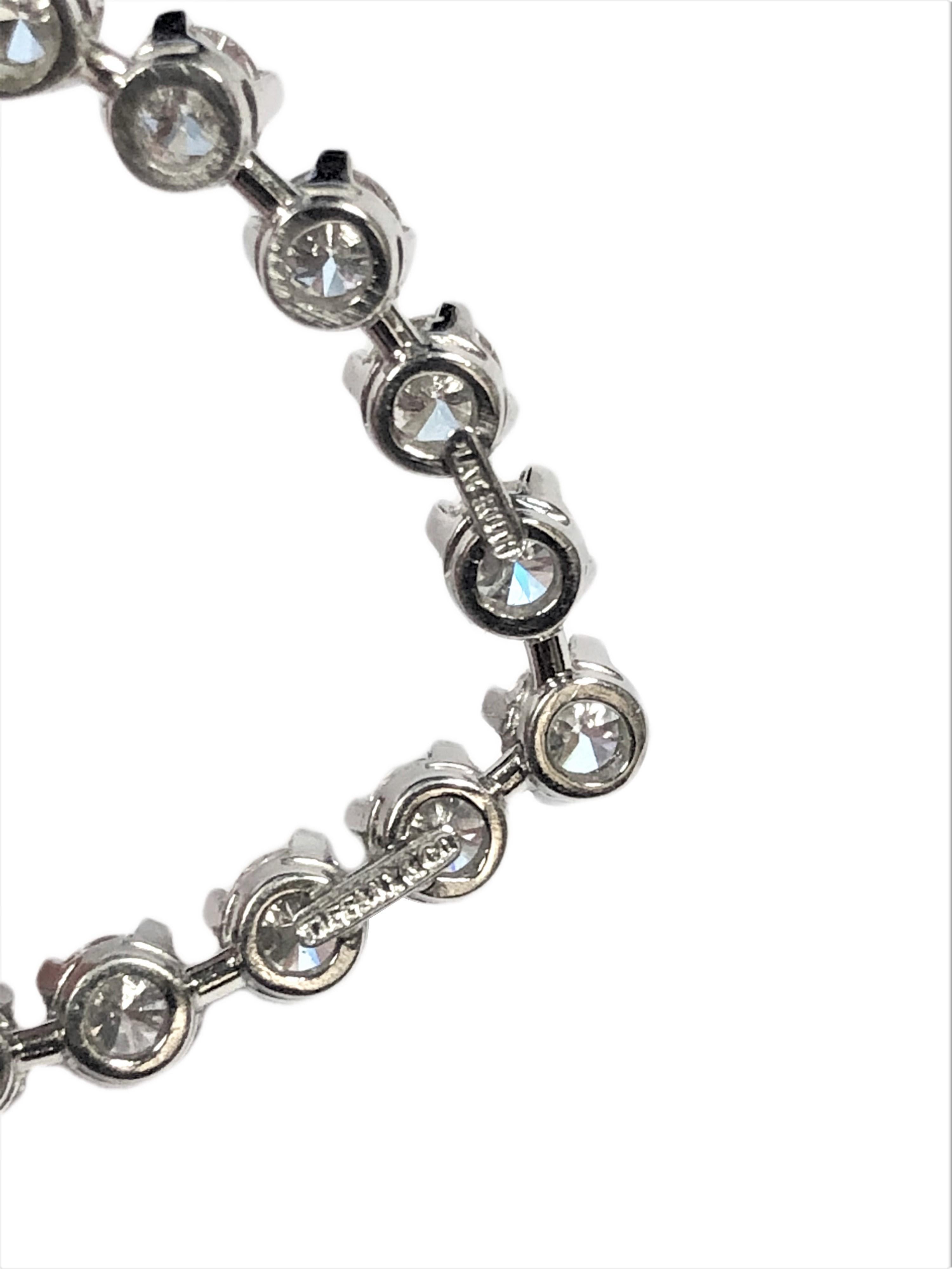 Tiffany & Company Platin- und Diamant-Halskette mit offenem Herz im Zustand „Hervorragend“ im Angebot in Chicago, IL
