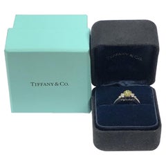 Tiffany & Company Platinum Diamond and Chrysoberyl Cats Eye Ring 