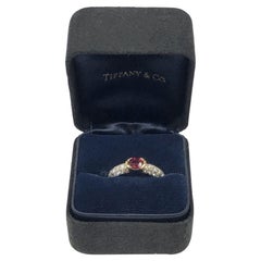 Retro Tiffany & Company Platinum Diamond and Ruby Ring