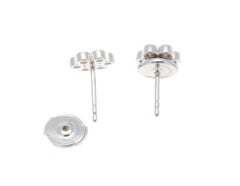 Tiffany & Company Platinum Diamond Flower Earrings Apx.0.64 Ctw