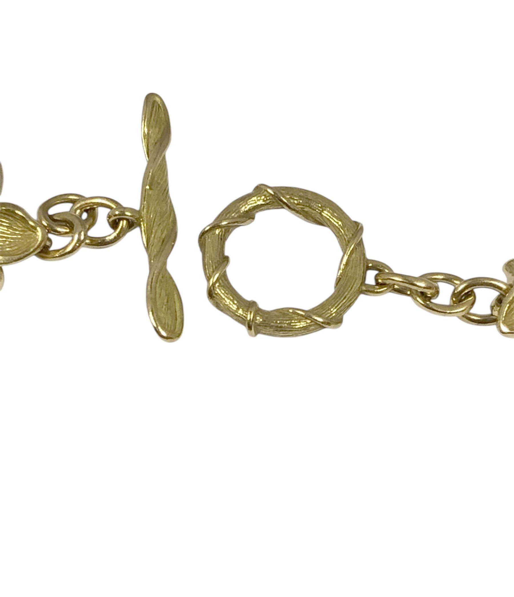 Tiffany & Company Plumeria Yellow Gold and Pearl Necklace For Sale 2