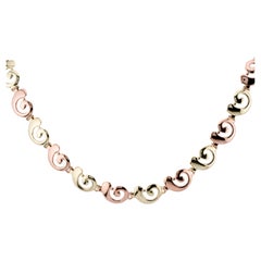 Tiffany & Company Collana retrò a forma di vortice in oro rosa e verde a due toni