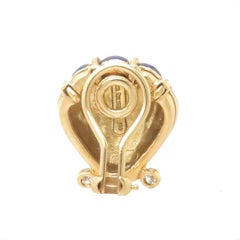 Tiffany & Company Schlumberger Gold Diamond and Enamel Shell Earrings