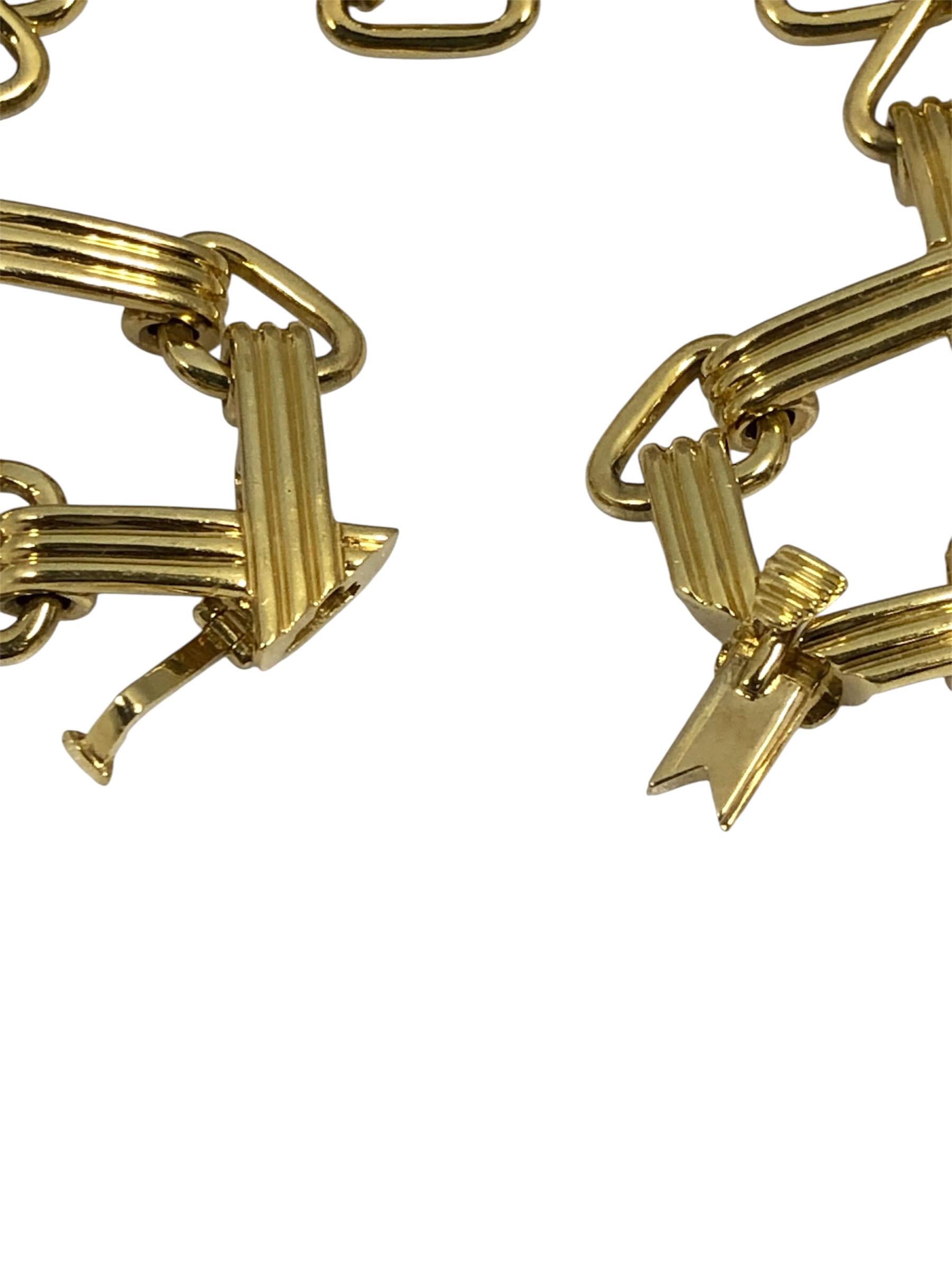 Bracciale X in oro giallo di Tiffany & Company Studio A In condizioni ottime in vendita a Chicago, IL