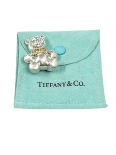 Tiffany & Co. Silver and Gold Teddy Bear Brooch