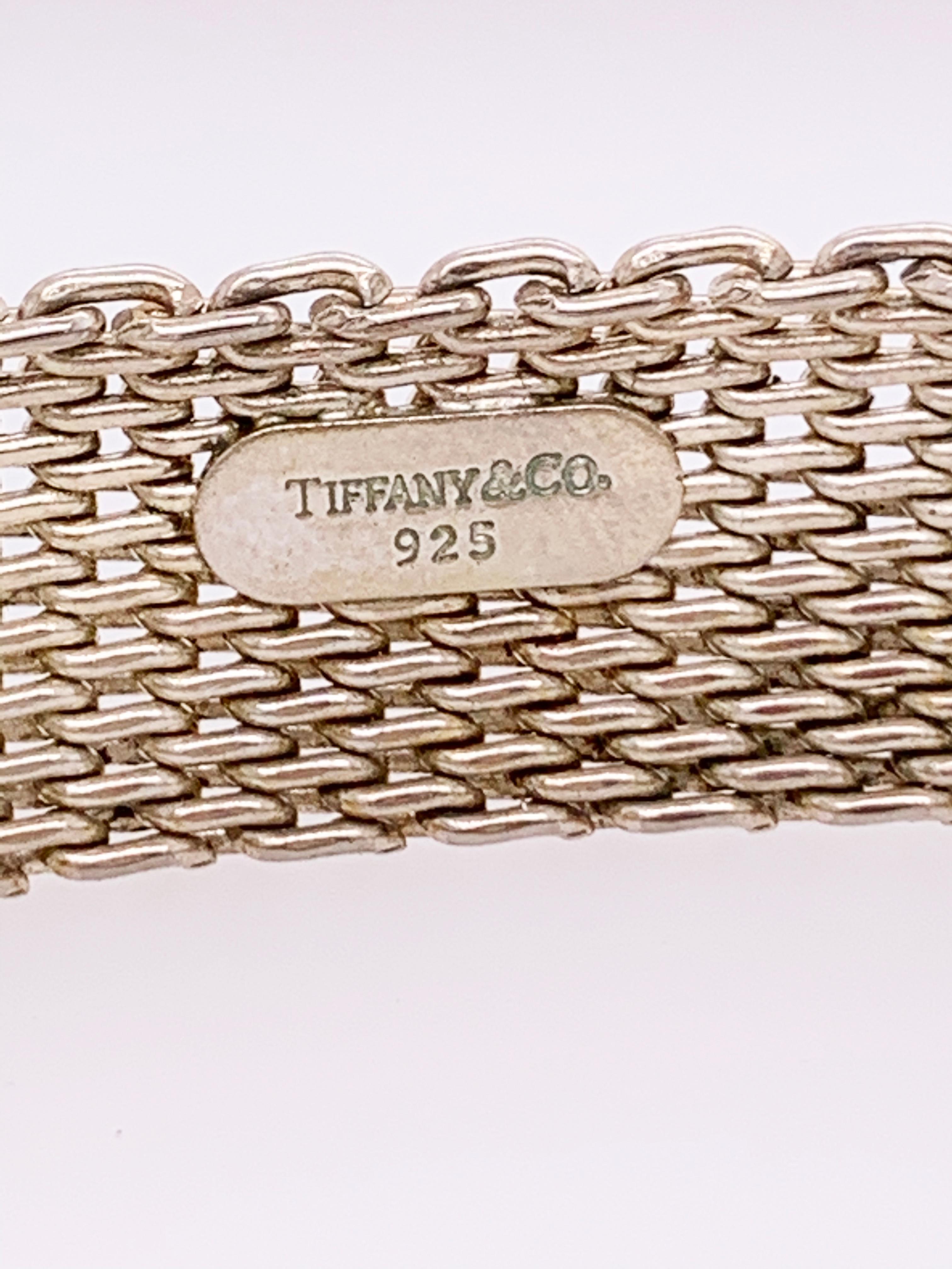 Art Deco Tiffany & Co. Somerset Mesh Weave Bangle Bracelet