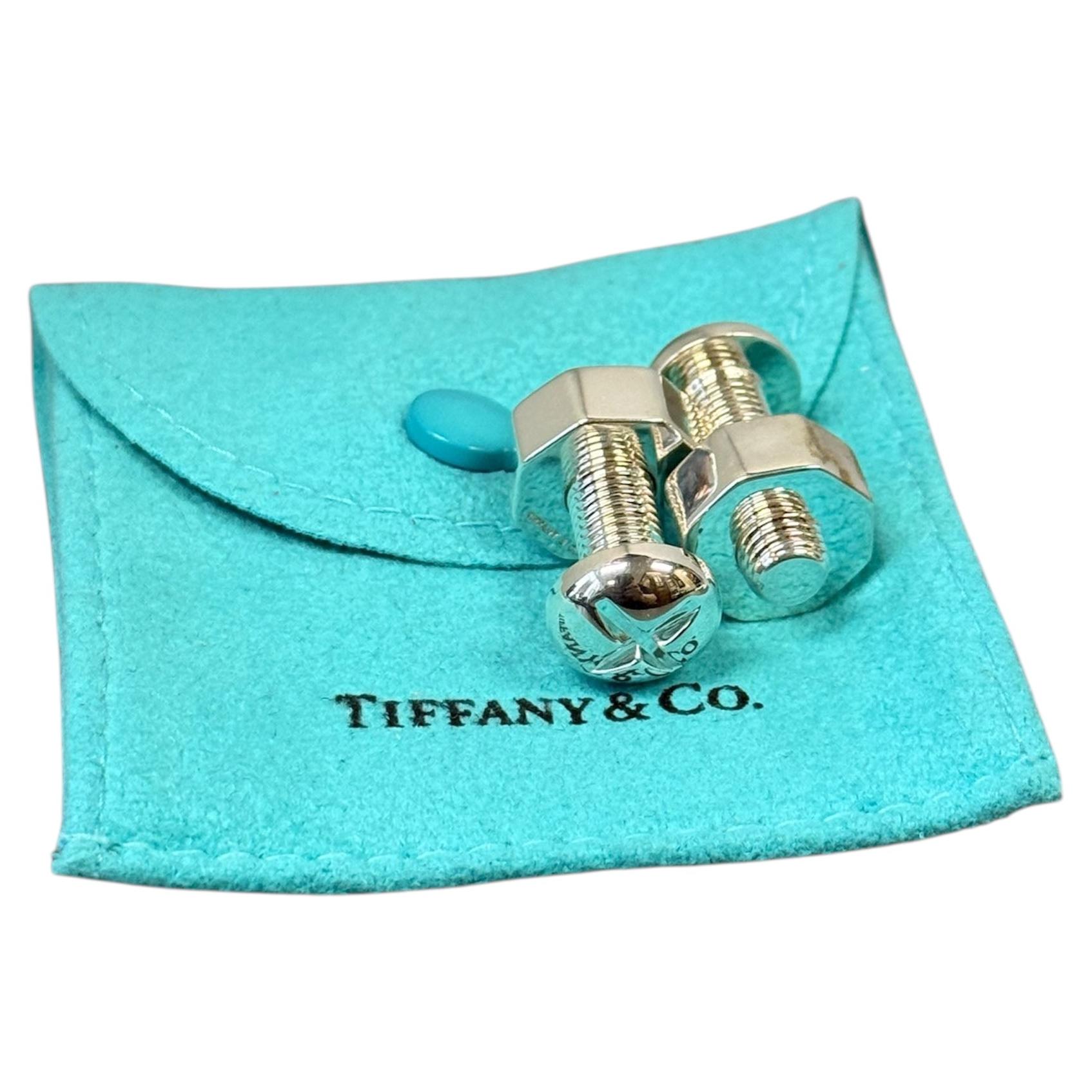 Tiffany & Company Sterling Nut and Bolt Cufflinks