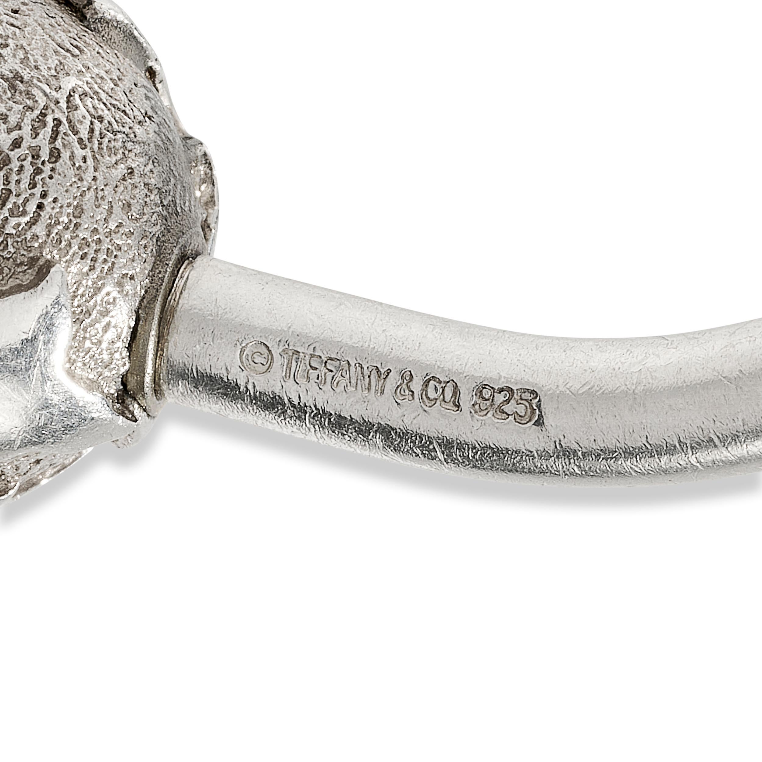 Women's Tiffany & Company Sterling Silver Airplane and Globe Key Ring