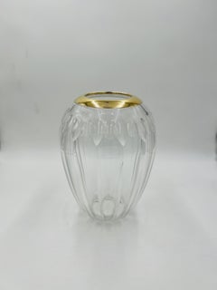 Tiffany & Company Vermeil Sterling Silver, Cut Crystal Centerpiece Vase