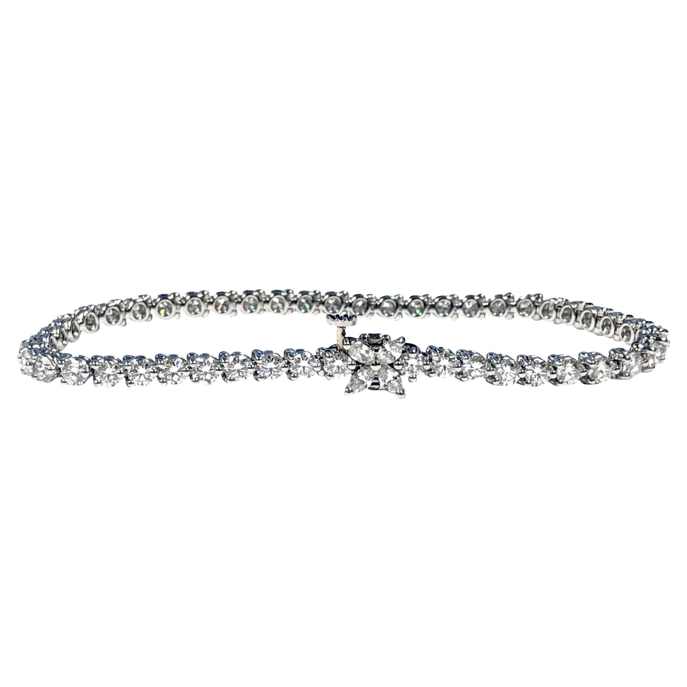 Tiffany & Co Victoria Platinum and 4.49 Carats Diamonds Bracelet