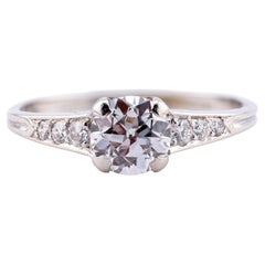 Anello di fidanzamento con diamante Tiffany & Company Vintage da 0,95 carati in platino