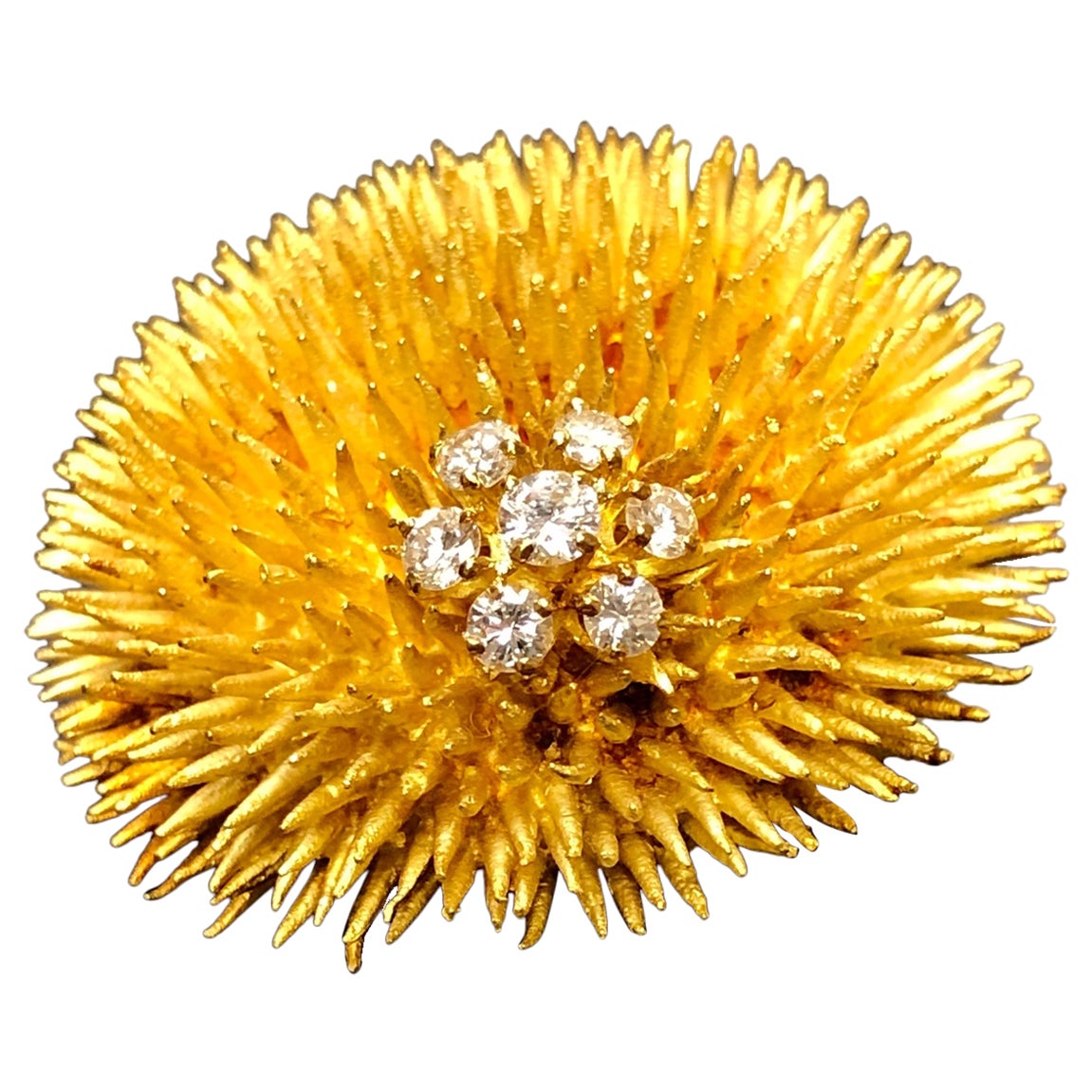 Tiffany & Company Vintage Large Diamond Sea Urchin Brooch