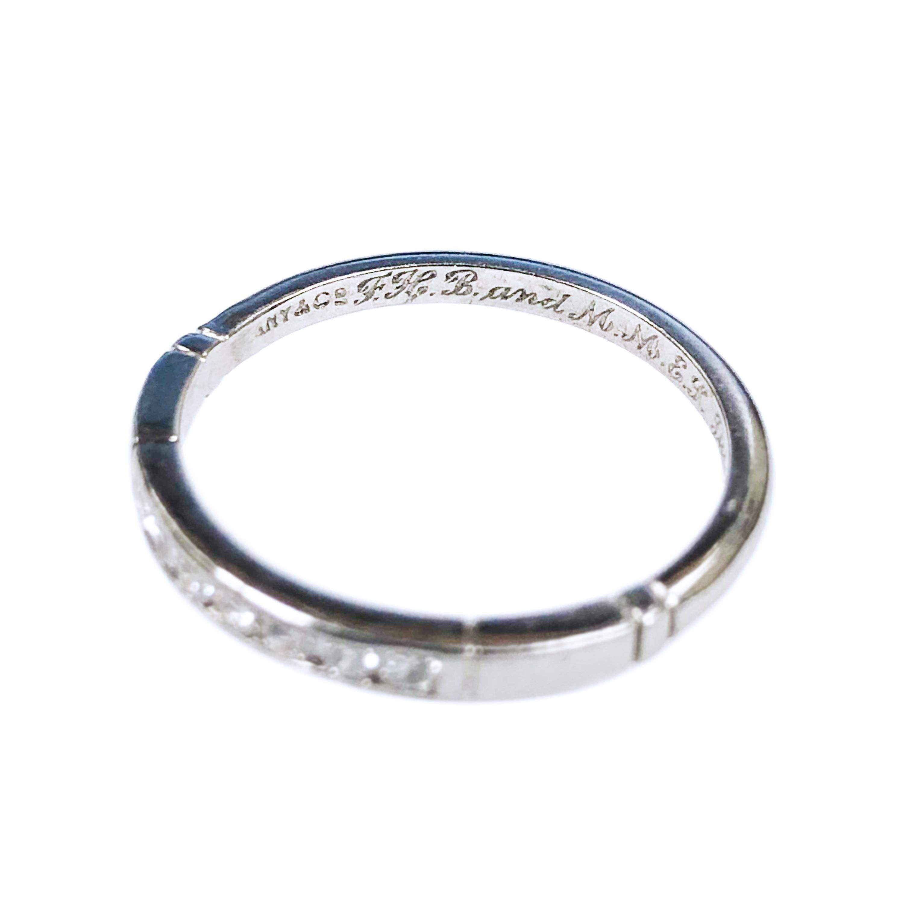 Tiffany & Co. Vintage Platinum and Diamond Engagement Ring Set In Excellent Condition In Chicago, IL