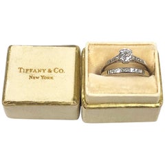 Tiffany & Co. Vintage Platinum and Diamond Engagement Ring Set