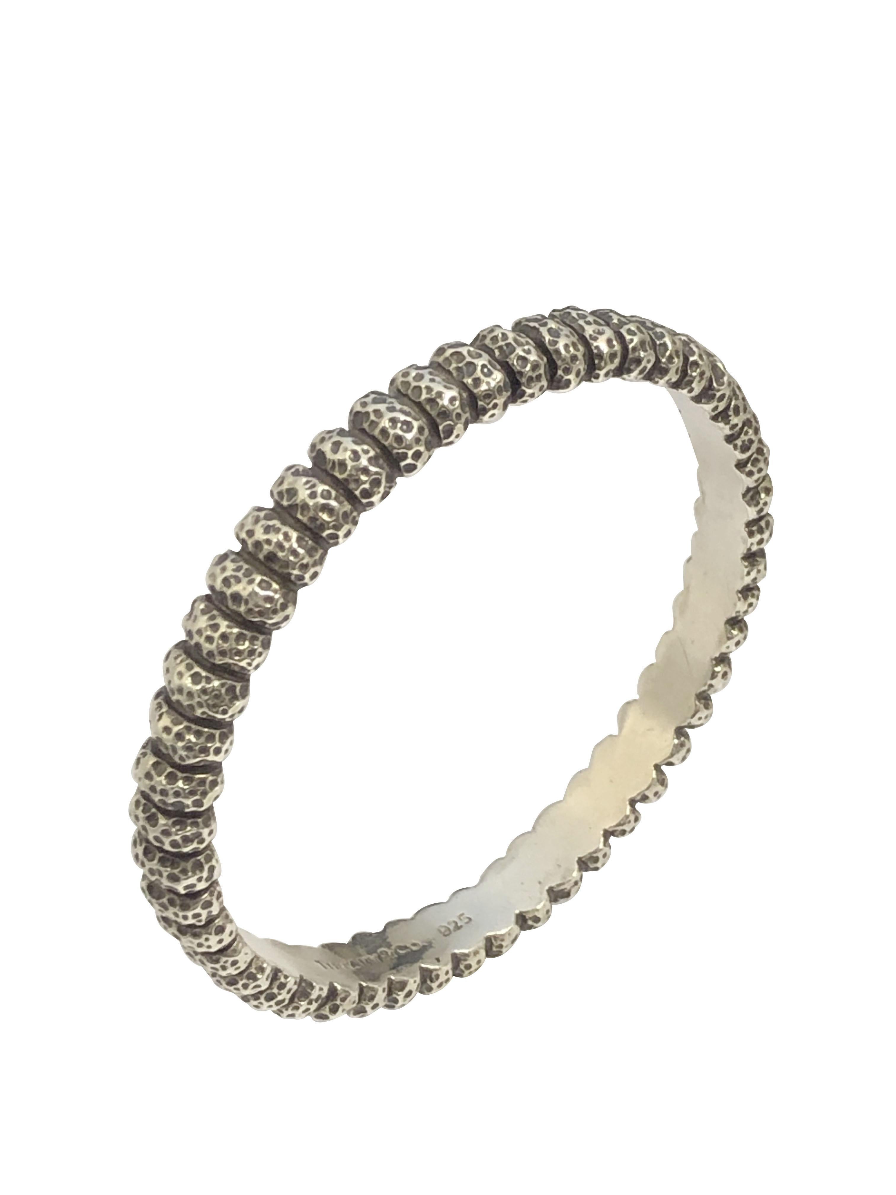 Femenino o masculino Tiffany & Company Pulsera brazalete con diseño de cráter lunar vintage de plata de ley en venta