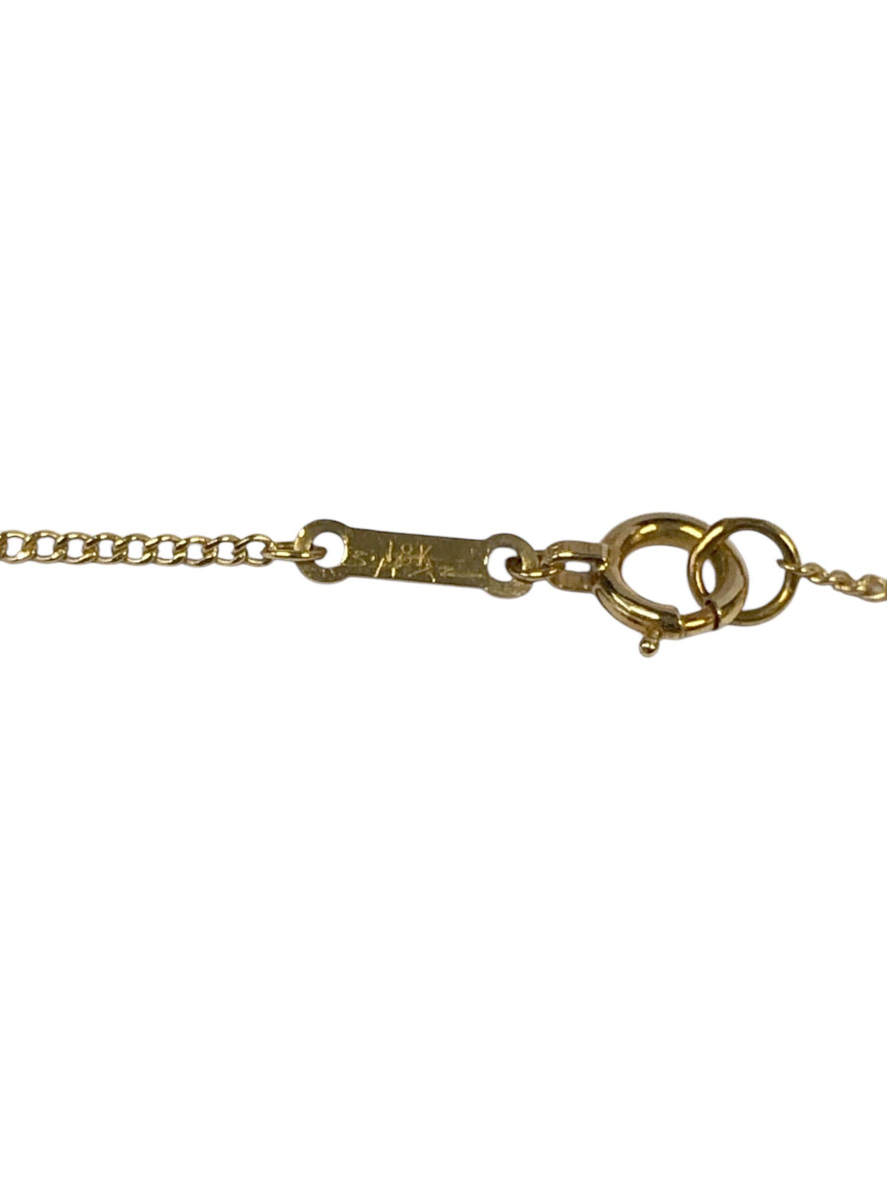 Women's or Men's Tiffany & Company Vintage yellow Gold and Jade Koru Hook Pendant Necklace