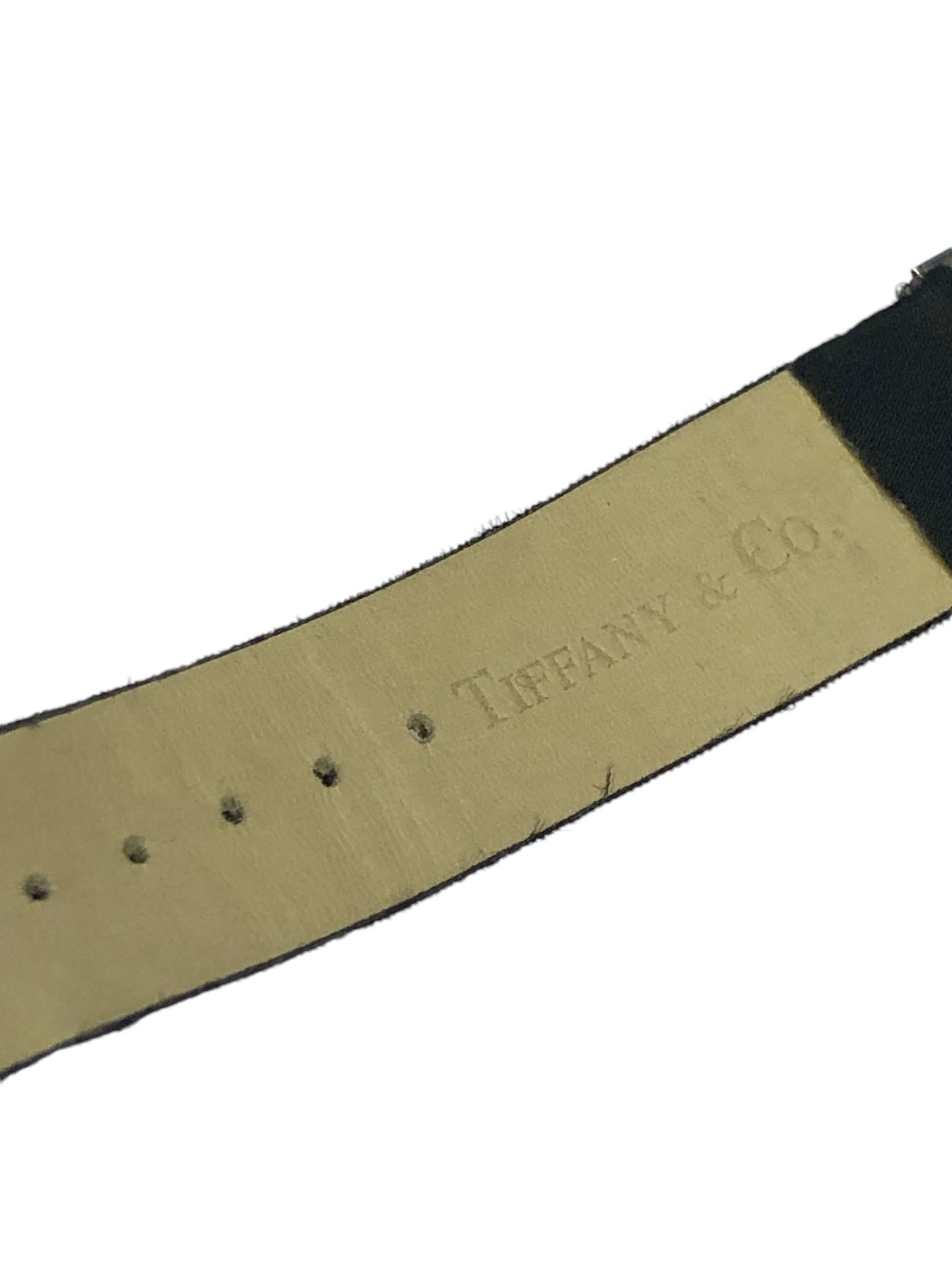 Women's Tiffany & Company White Gold and Diamond Atlas Collection Ladies Quartz Watch For Sale