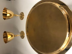 Tiffany & Co. Wine Goblets and Serving Dish 14 Karat Yellow