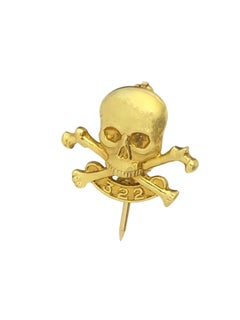 Tiffany & Company Yale Skull & Bones Society 18k Pin