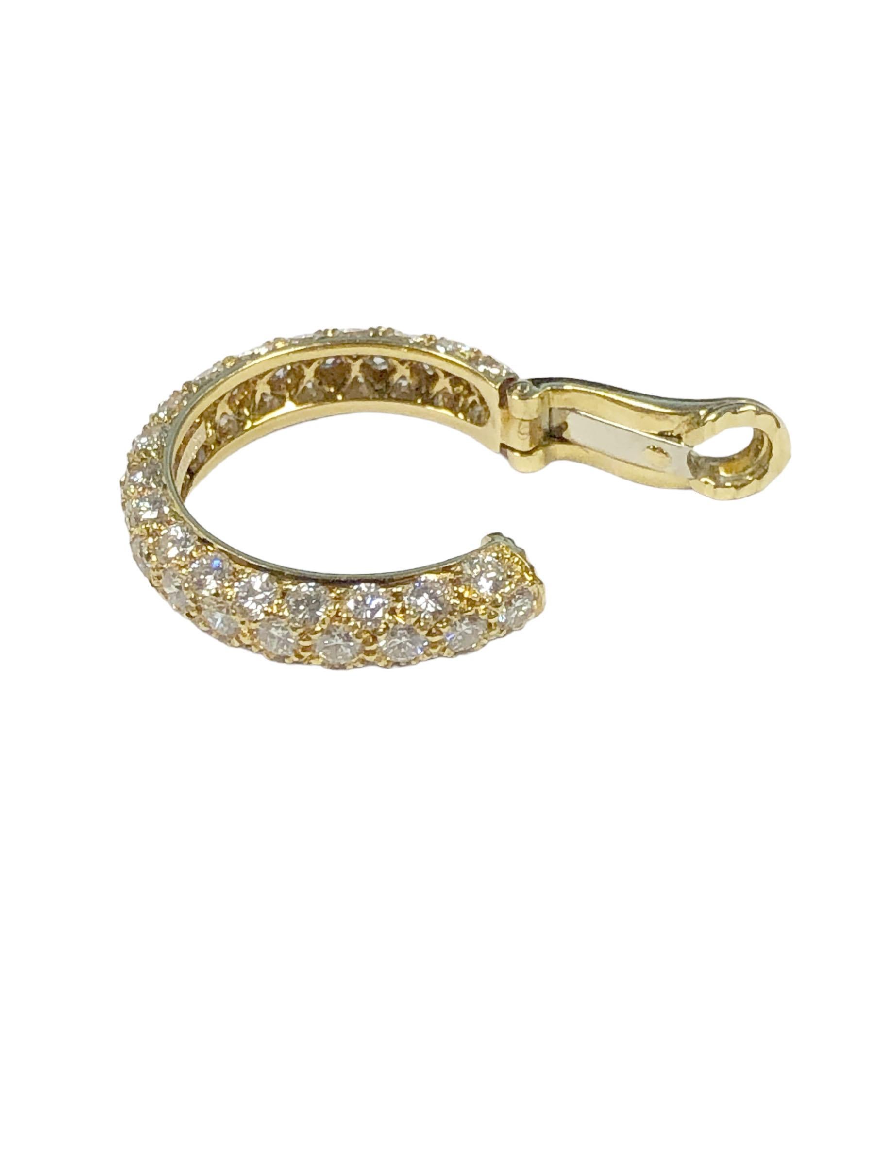 Tiffany & Company - Boucles d'oreilles en or jaune et diamants Excellent état - En vente à Chicago, IL