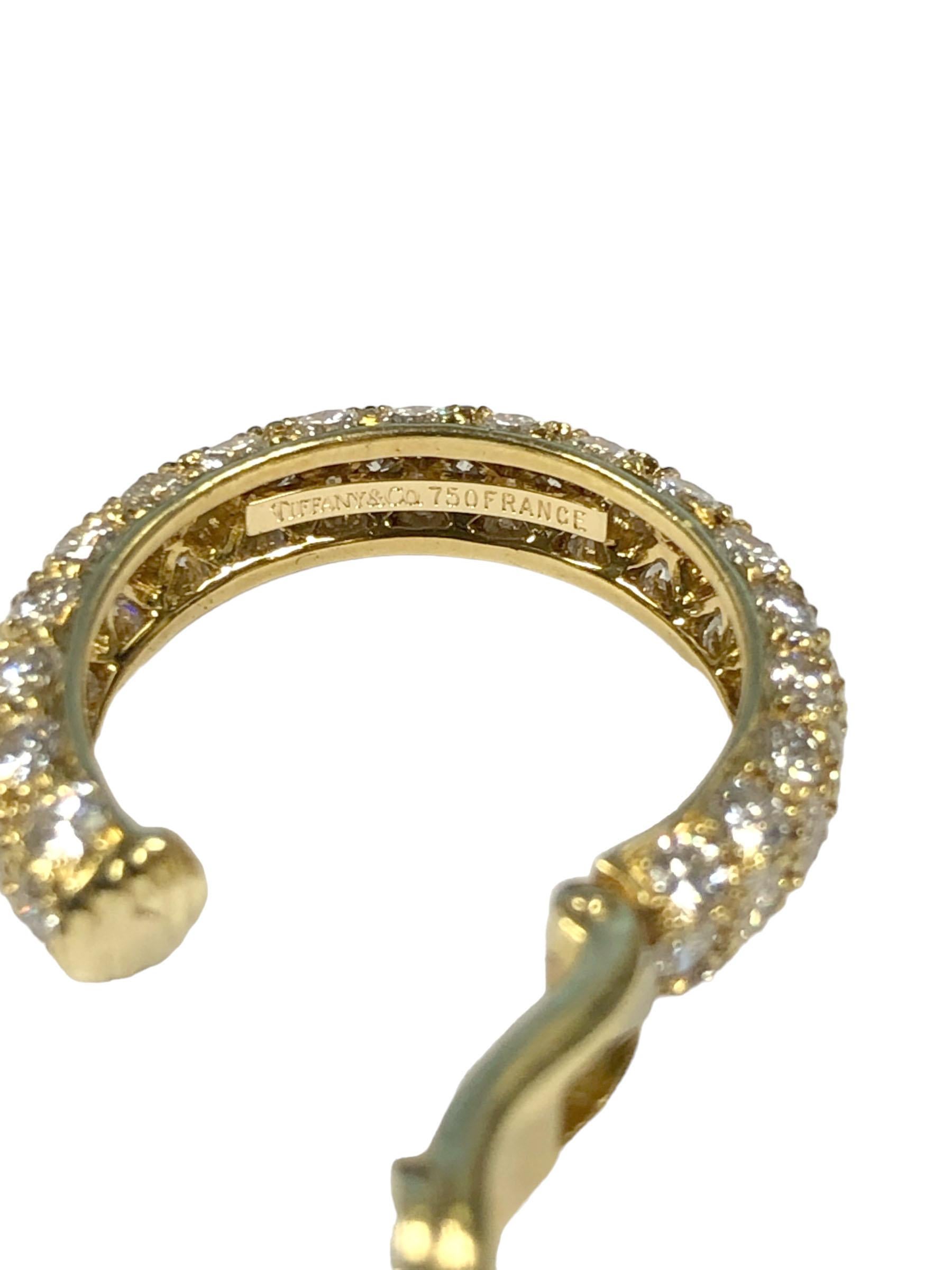 Tiffany & Company - Boucles d'oreilles en or jaune et diamants Pour femmes en vente