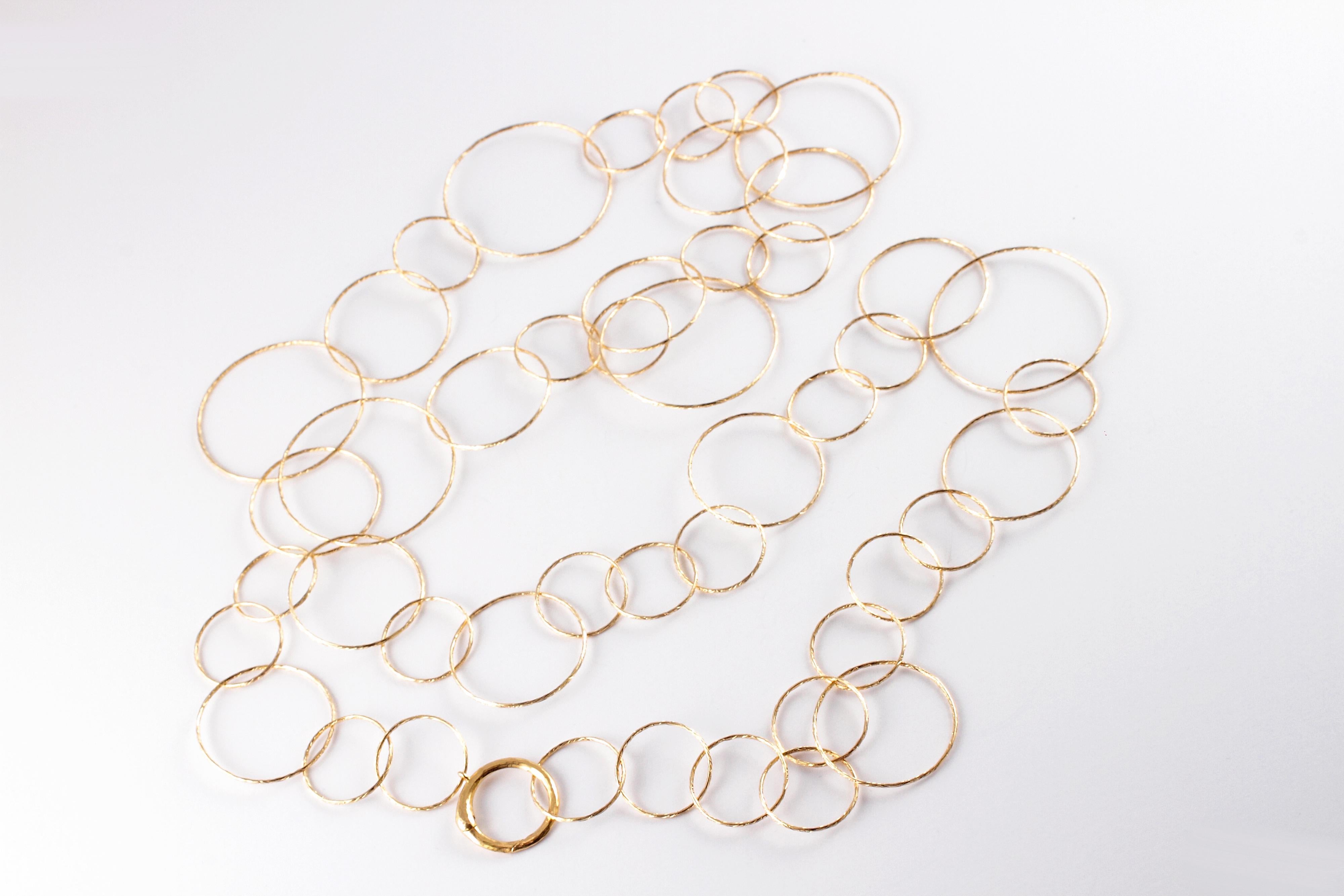 Talk about a timeless treasure from Tiffany & Co. and Paloma Picasso.  This lovely necklace is composed of circular, free-form, interlocking links and measures approximately 46