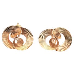 Tiffany & Company Pendientes de oro amarillo retro vintage con lazo