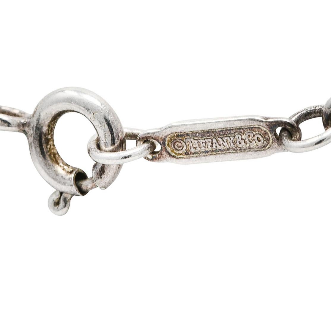 Women's or Men's Tiffany & Co. Contemporary Diamond Sterling Silver Heart Key Necklace