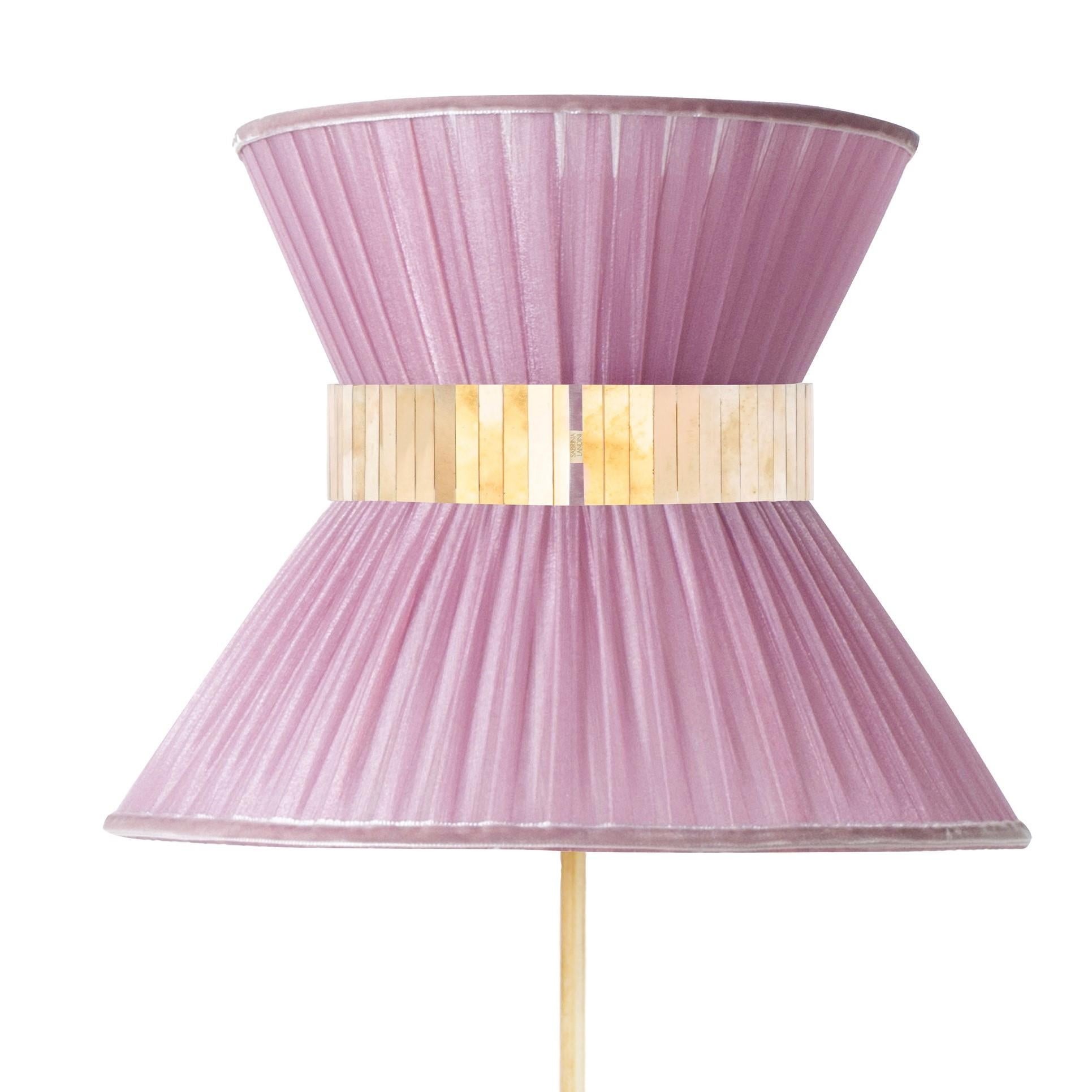 Moderno Lampada da terra contemporanea Tiffany 60 Onion Silk, ottone anticato, vetro argentato in vendita