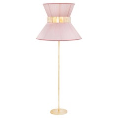 Lampadaire Tiffany Contemporary 80 Blush Silk, laiton Antiquities, verre Silvered