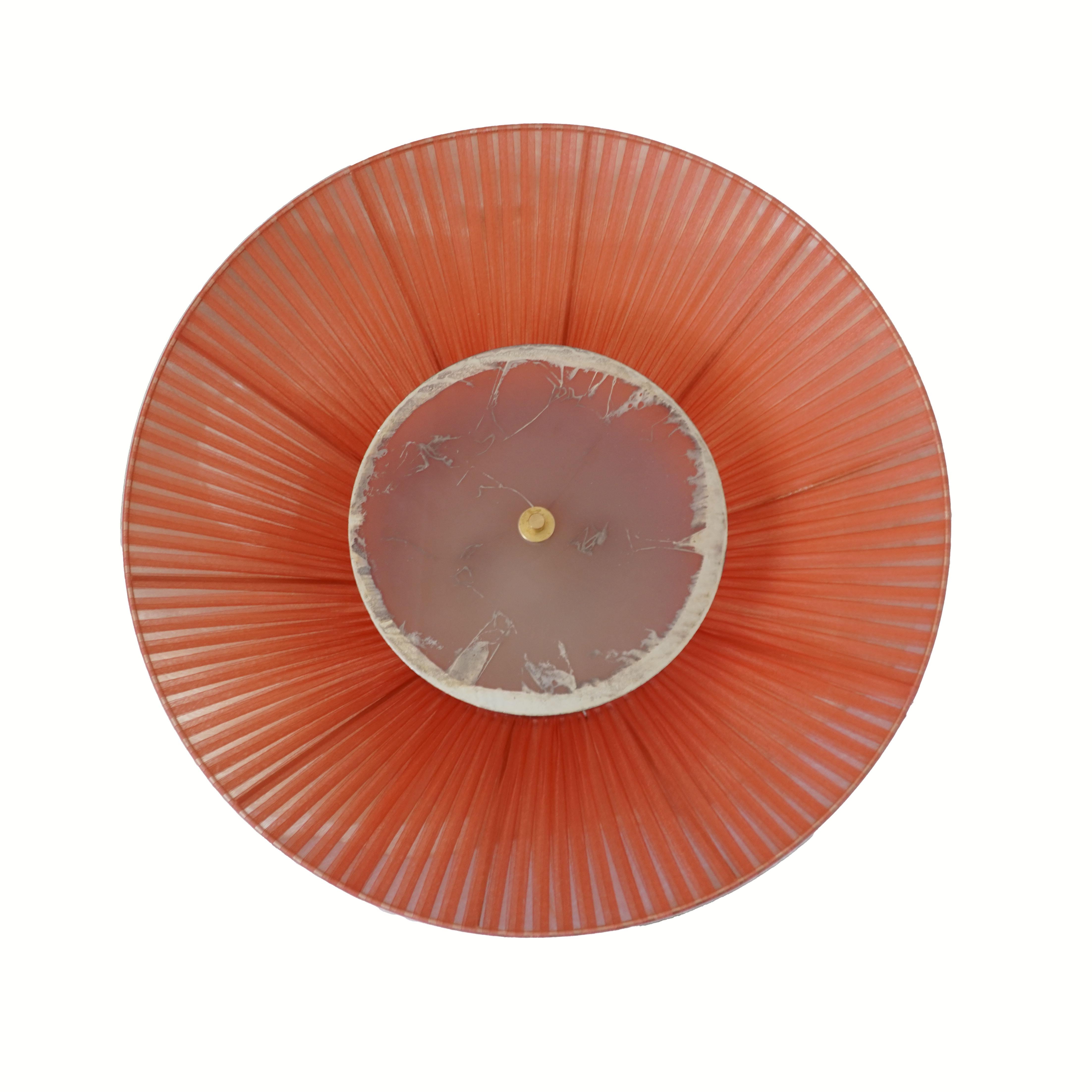 italien Suspension Tiffany Contemporary, 80 Koral Silk Silvered Glass Brass en vente