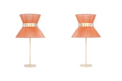Lampada da Tavolo Tiffany Contemporanea 40 koral in vetro argentato anticato ottone anticato