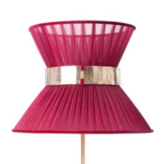 Tiffany Contemporary Table Lamp 40 Ruby Silvered Glass Belt Antiqued Brass