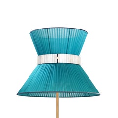 Tiffany Contemporary Table Lamp 40 Tree Silk Silvered Glass antiqued Brass