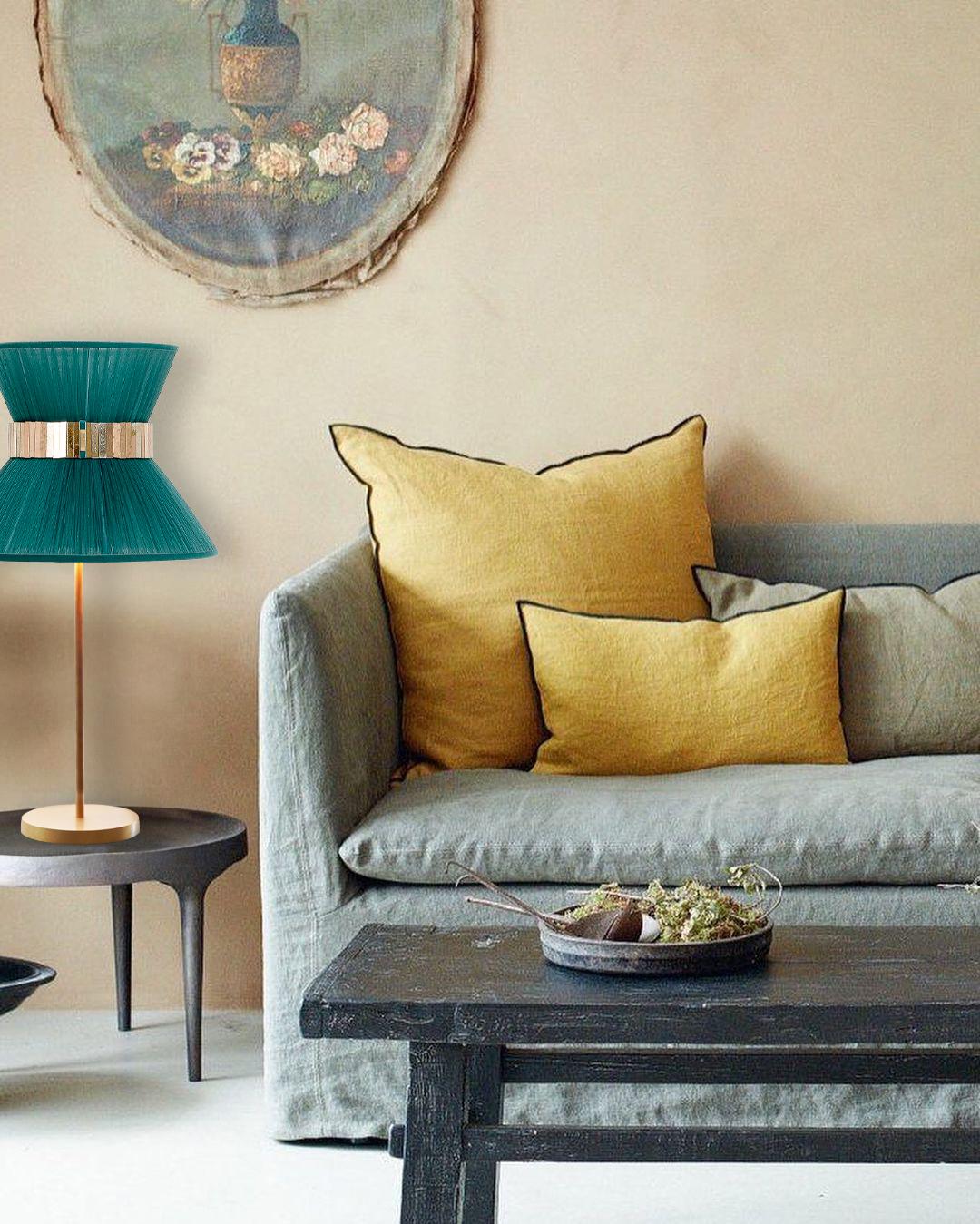 Lampada da Tavolo Tiffany Contemporanea 40 Albero in Vetro Argentato anticato Ottone In condizioni Nuovo in vendita a Pietrasanta, IT