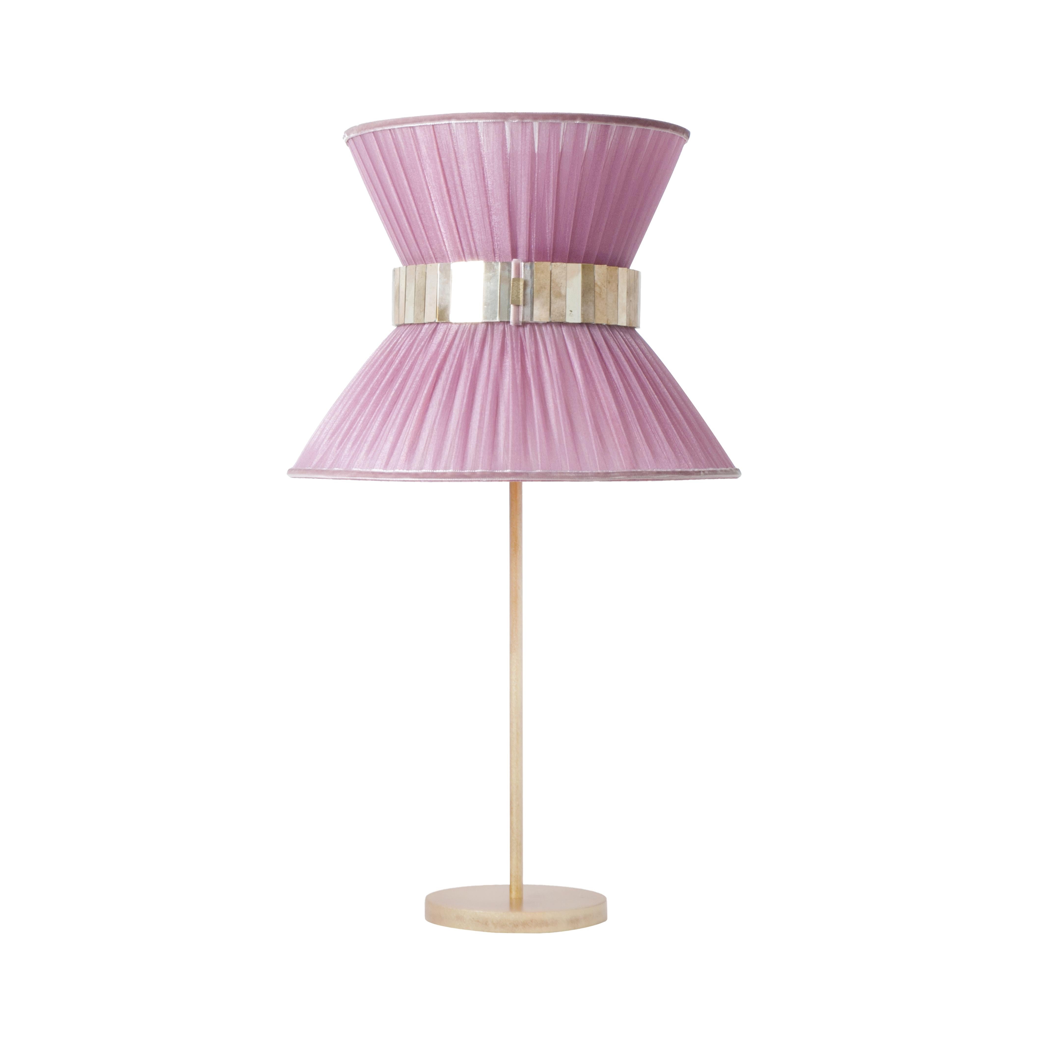 Tiffany Contemporary Tischlampe40 Zwiebel versilbert Glas Gürtel Antiquities Messing (Italienisch) im Angebot