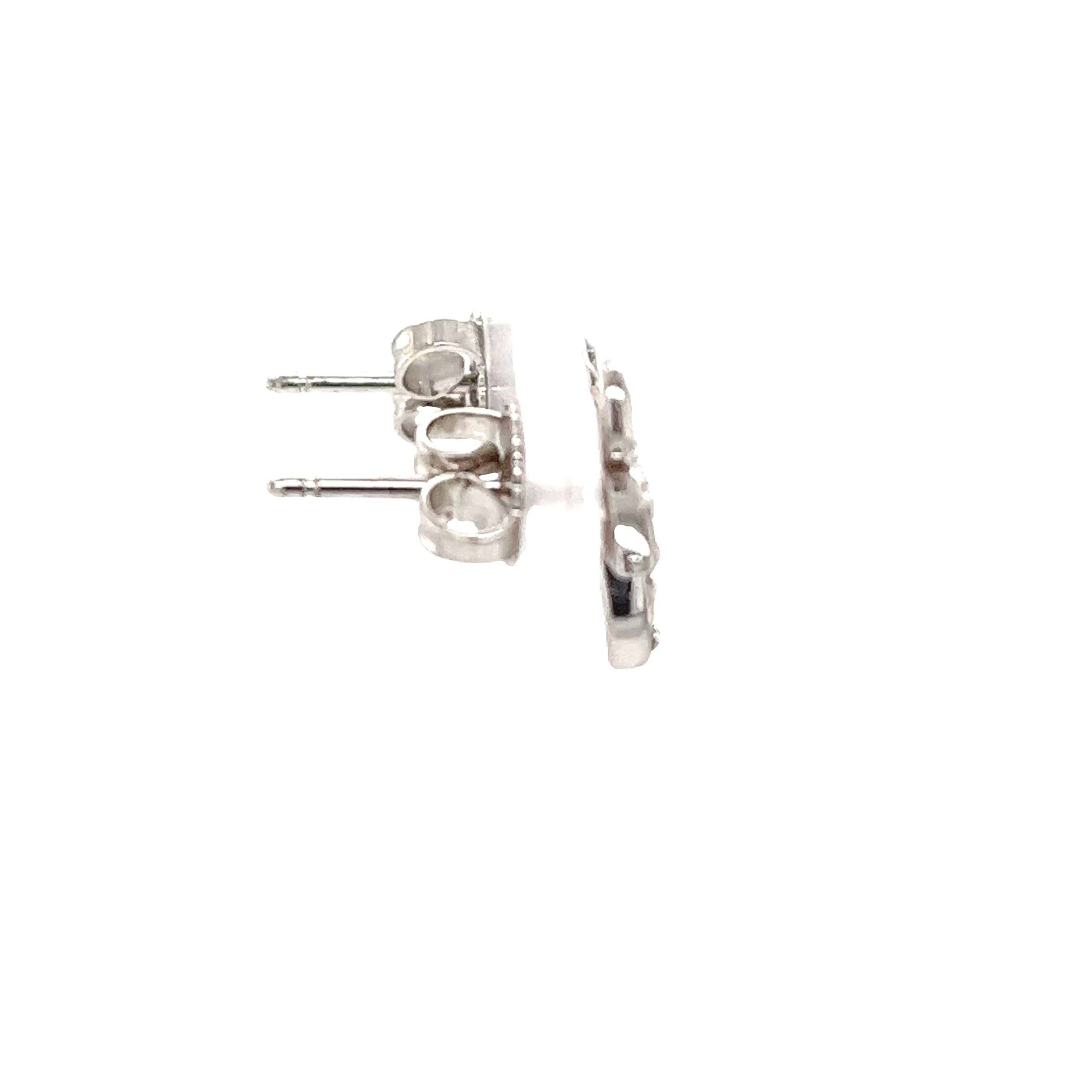 Elevate your style with this stunning Tiffany & Co.Paloma Picasso 18ct White Gold and Diamond Olive Leaf Stud Earrings. Crafted with precision and sophistication, with 0.14ct sparkling diamonds that catch the light beautifully.
•	Total  Weight: