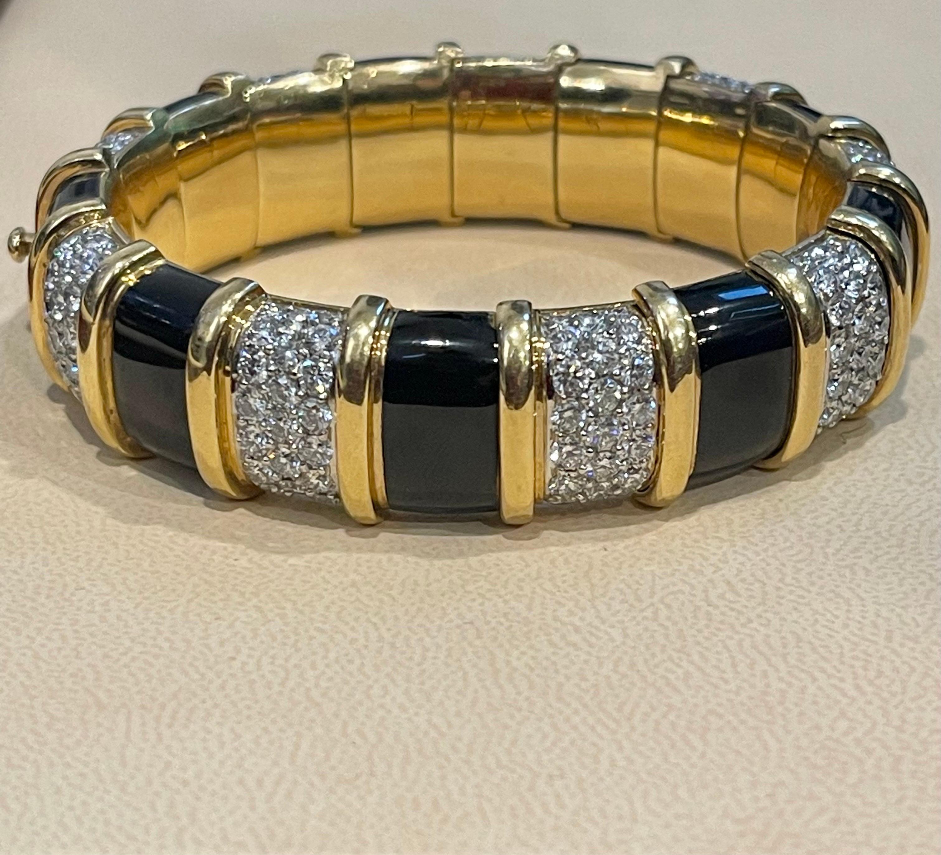 Tiffany & Co.Platinum & 18K Yellow Gold Schlumberger Paillonne Diamond Bangle For Sale 1