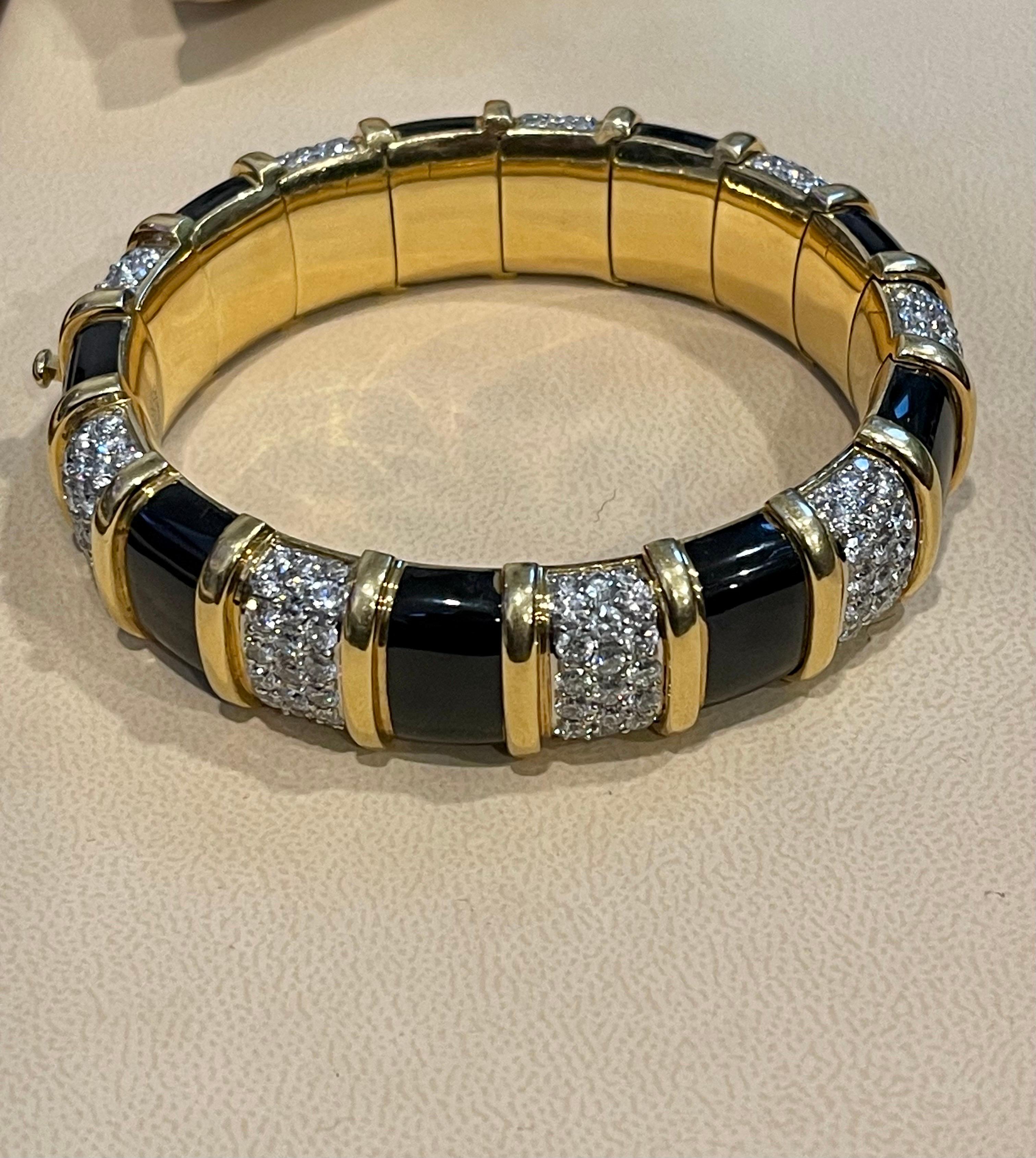 Tiffany & Co.Platinum & 18K Yellow Gold Schlumberger Paillonne Diamond Bangle For Sale 2