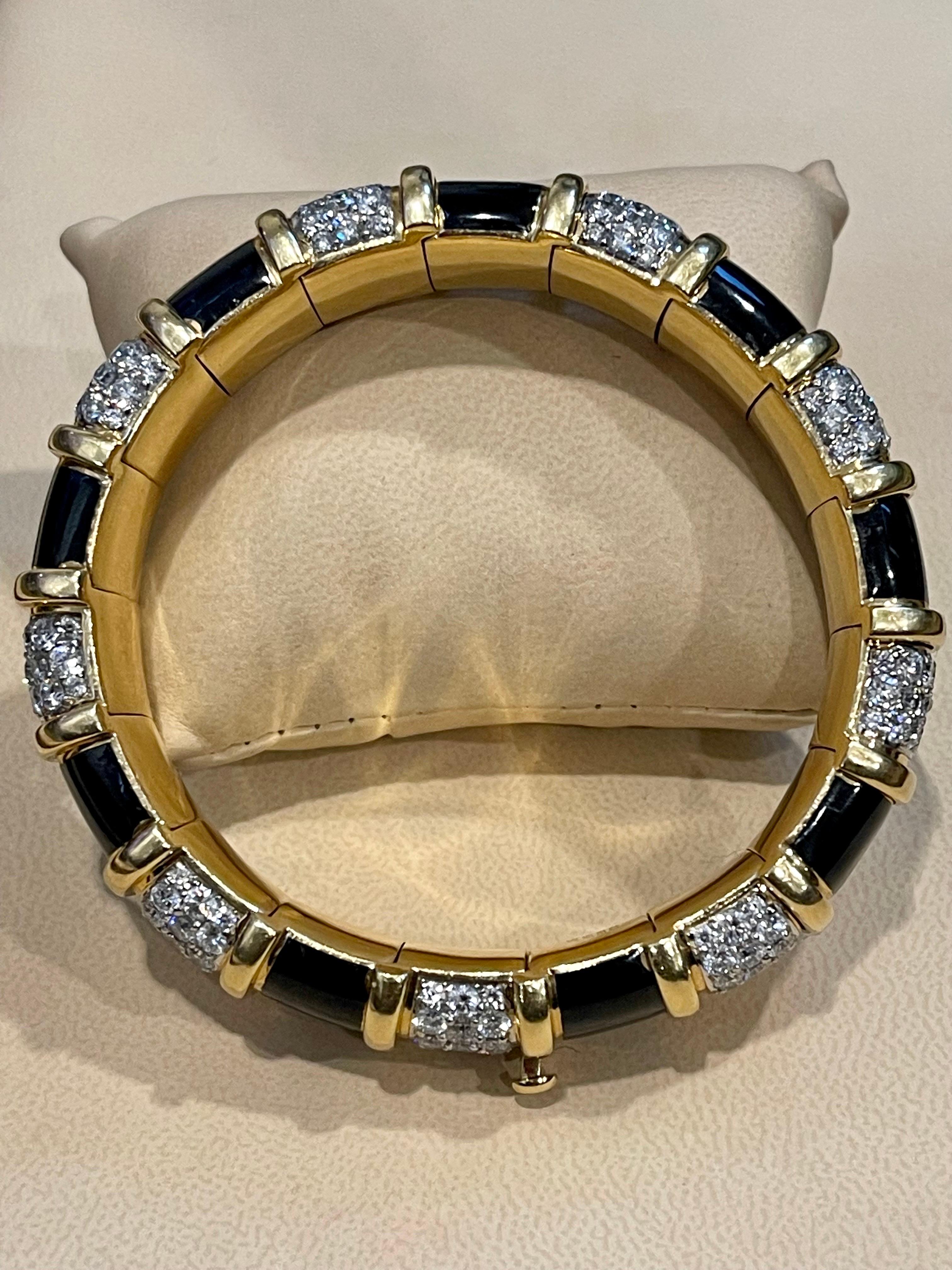 Women's Tiffany & Co.Platinum & 18K Yellow Gold Schlumberger Paillonne Diamond Bangle For Sale