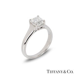 Tiffany & Co.Platinum Lucida Cut Diamond Ring 1.61ct H/IF
