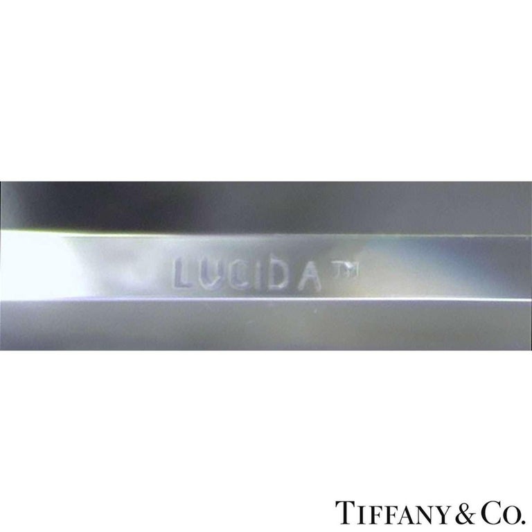 Tiffany & Co.Platinum Lucida Cut Diamond Ring 1.61ct H/IF For Sale 2