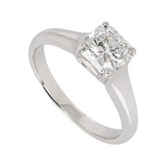 Tiffany & Co.Platinum Lucida Cut Diamond Ring 1.61ct H/IF