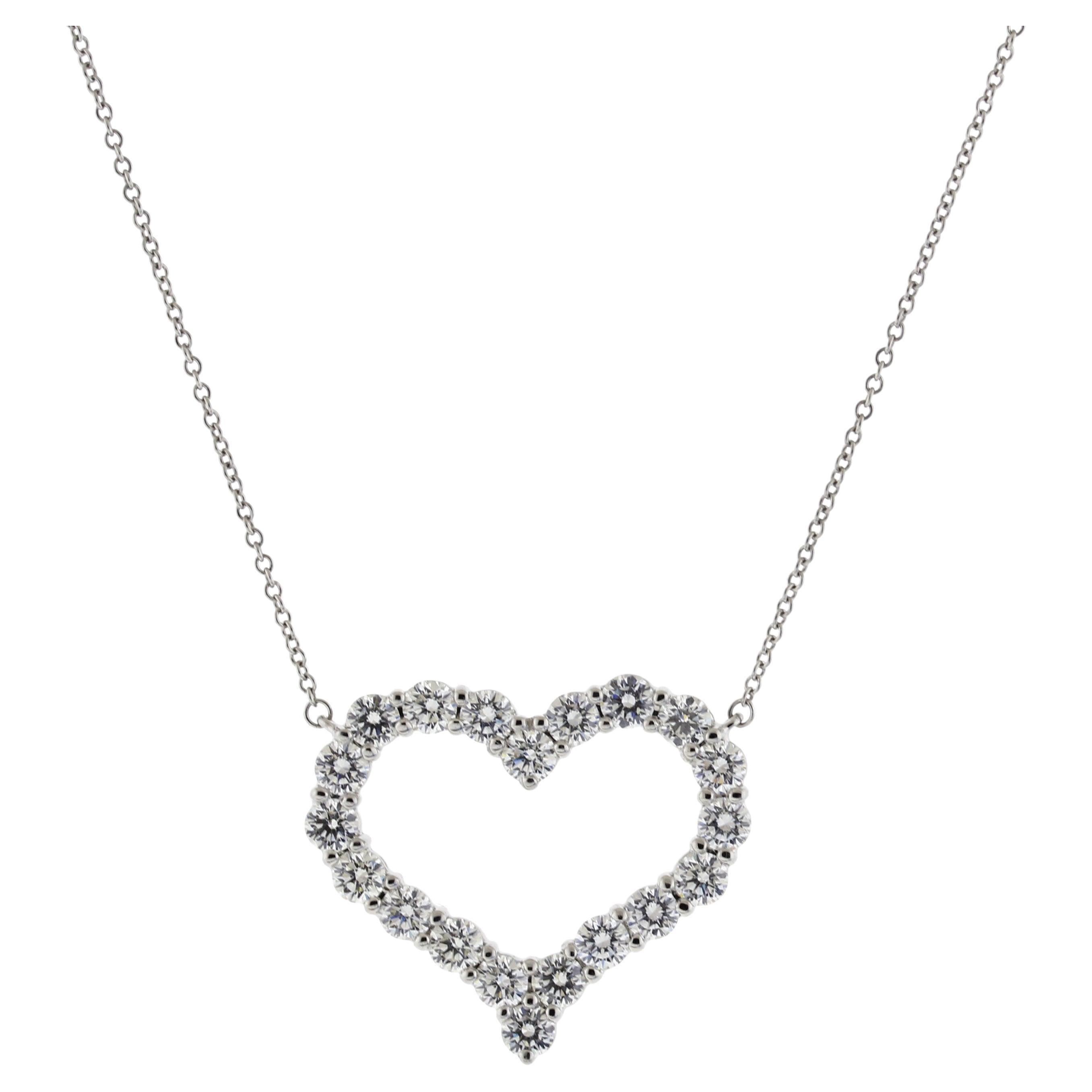 Tiffany & Co.'s Diamond Heart Pendant For Sale